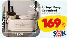 İP SAPLI BANYO ORGANİZERİ